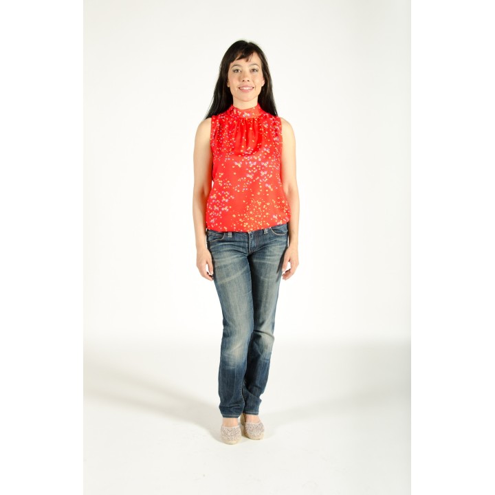 Blusa halter sin mangas