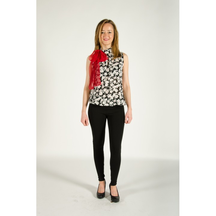 Blusa halter sin mangas
